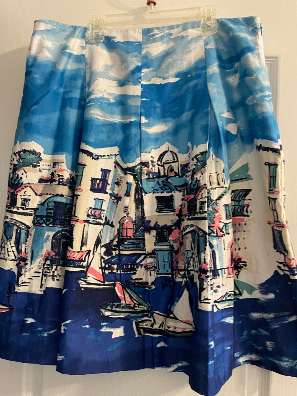 CC SCENIC NAUTICAL BOATS SKIRT SIZE 12